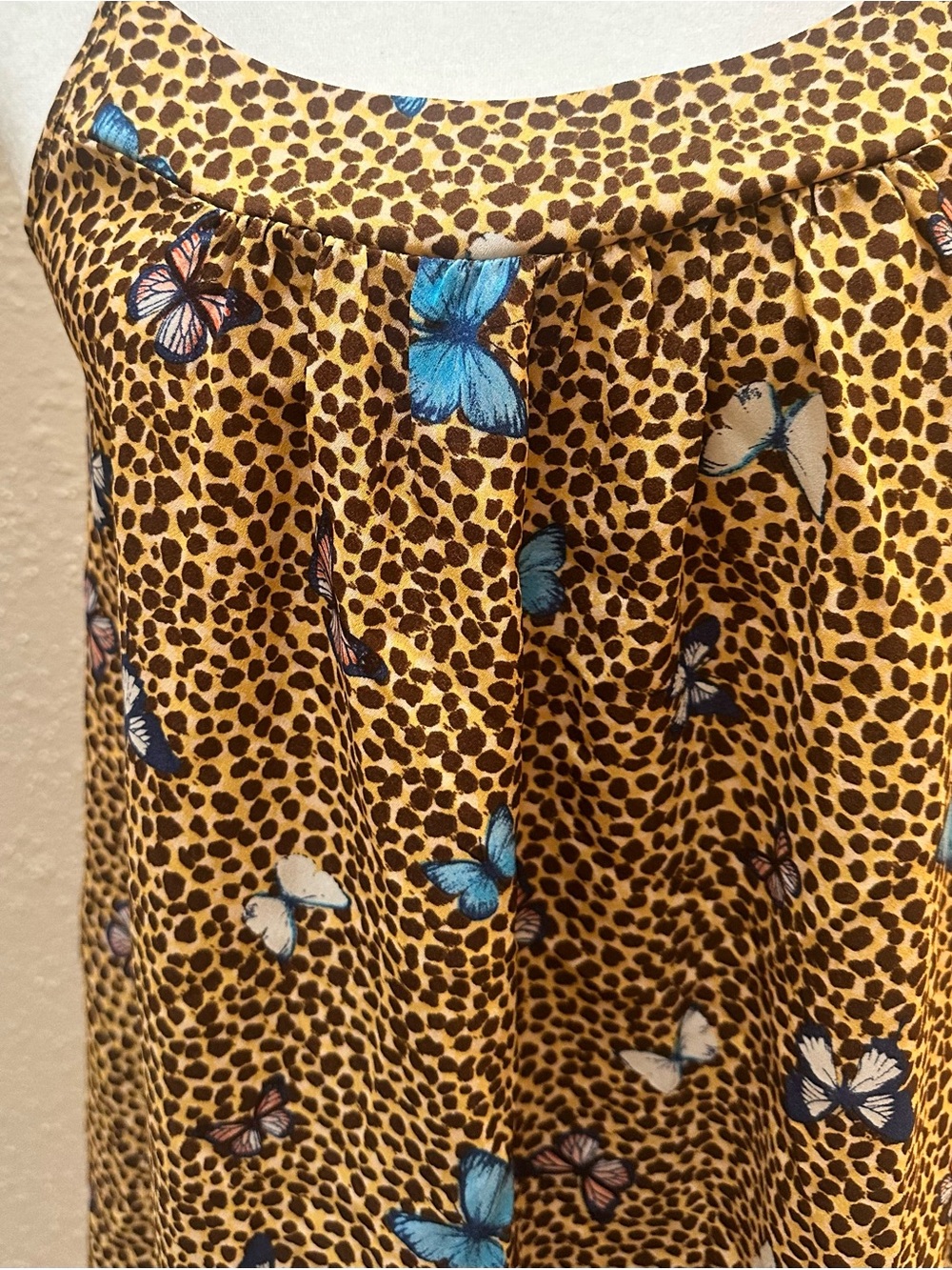 FARM Rio Animal Print Butterfly Short Slip Mini Swing Dress Sz S Indie Sleaze
